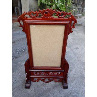 Khung ảnh thờ gỗ hương - Khung ảnh thờ đơn hoa là tây cao cấp