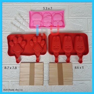 HCM - Khuôn silicon làm kem que Handmade hoạt hình Anime dễ thương