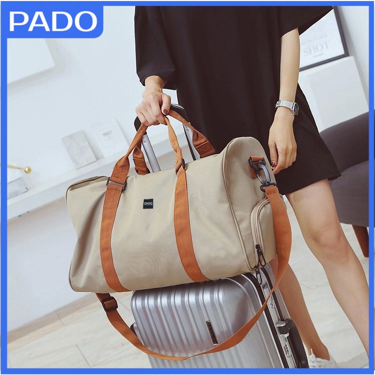 Túi du lịch cỡ lớn chất liệu chống thấm cao cấp PADO 400 thiết kế tối ưu có ngăn đựng giày riêng