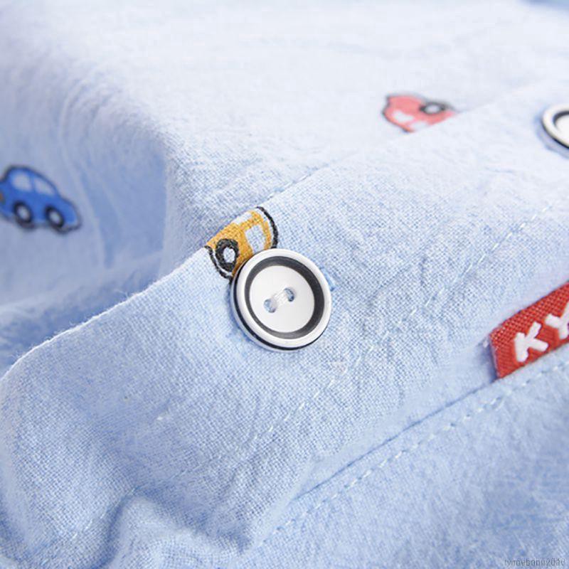 Áo thun in hình xe hơi hoạt hình + quần jeans thời trang năng động cho bé trai