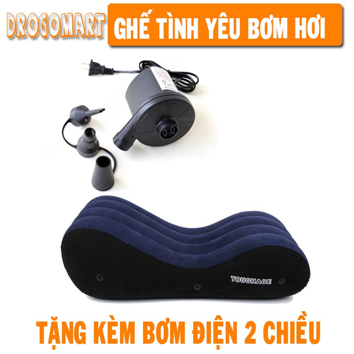 Ghế Tình Yêu Bơm Hơi CAO CẤP TOUGHAGE Tặng Kèm Bơm Điện 2 Chiều