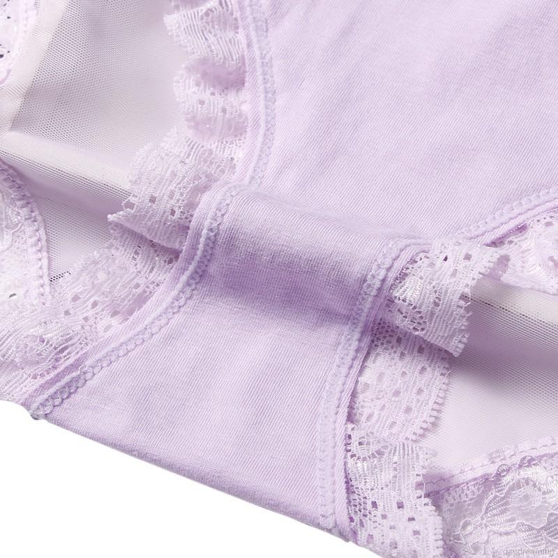Quần lót cotton lưng thấp màu trơn đơn giản cho nữ