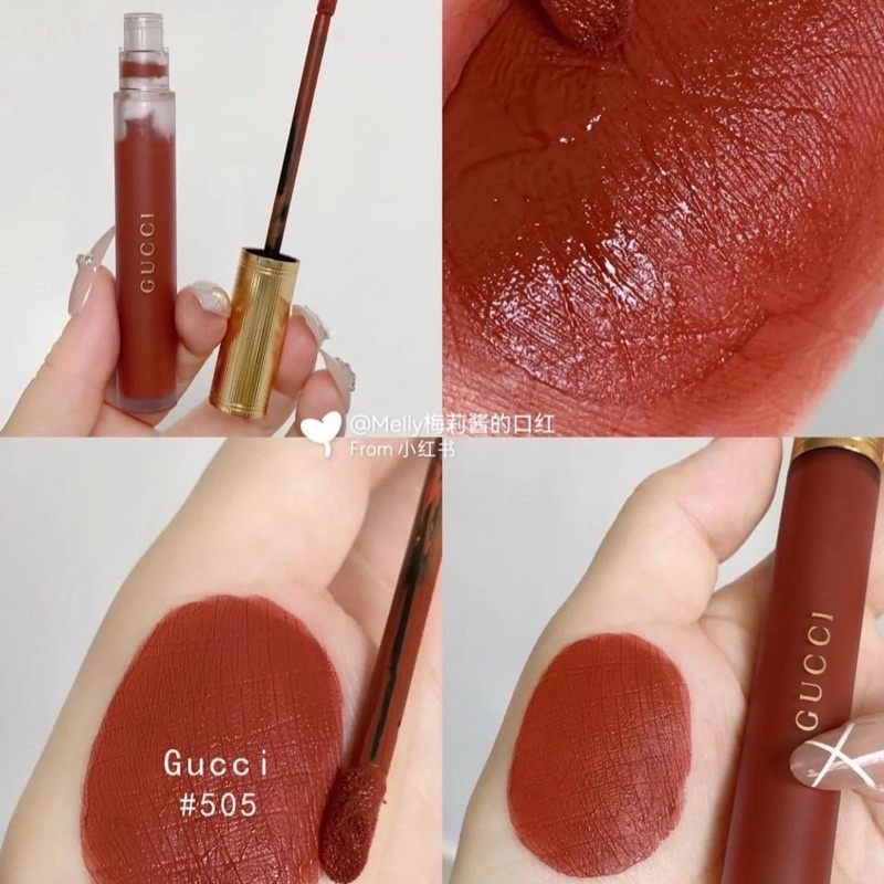 Son kem Gucci Rouge à Levres liquid matte lip colour transfer proof 505 208