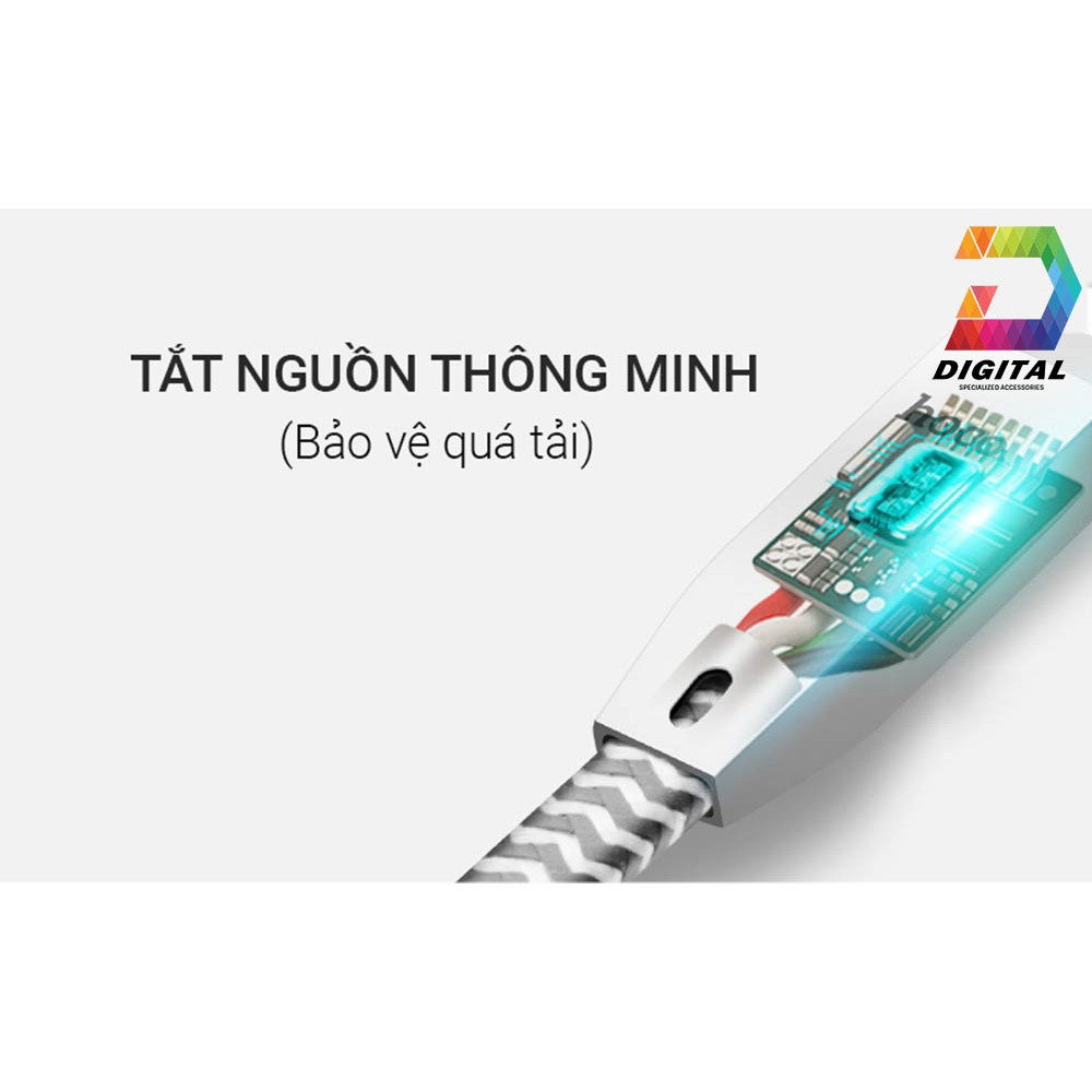 Cáp iPhone / iPad Hoco U11 Chính Hãng Tự Ngắt Khi Sạc Đầy