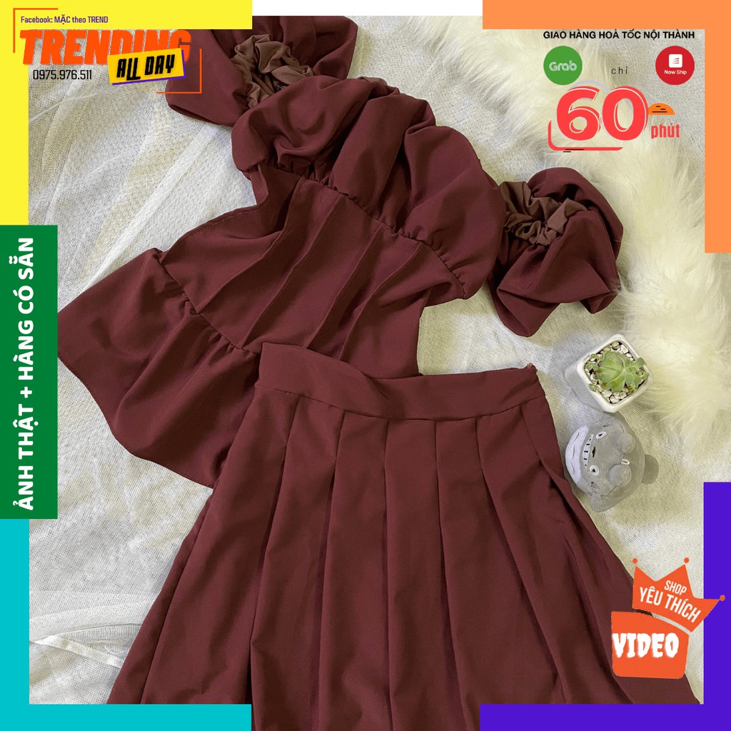 [ FREESHIP+ GIẢM 10K] Set Áo cúp ngực + Chân váy bèo xếp ly, gân eo, tạo hiệu ứng eo thon gọn, tôn da, tôn dáng. | BigBuy360 - bigbuy360.vn