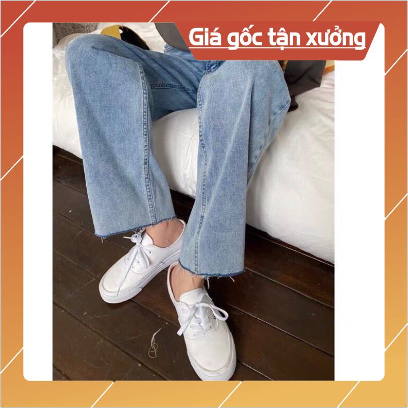 Khuyến mại Quần jean bò ống suông rộng nữ đẹp lưng cao vải dày đẹp cao cấp Hot 2021 - HAPONO-J018 huyenjean | BigBuy360 - bigbuy360.vn