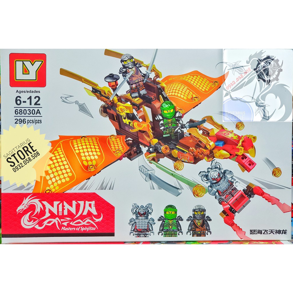 LEGO Lắp Ráp Robot NinjaGo Rồng Có Cánh LY-68030A ( 296 Mảnh )
