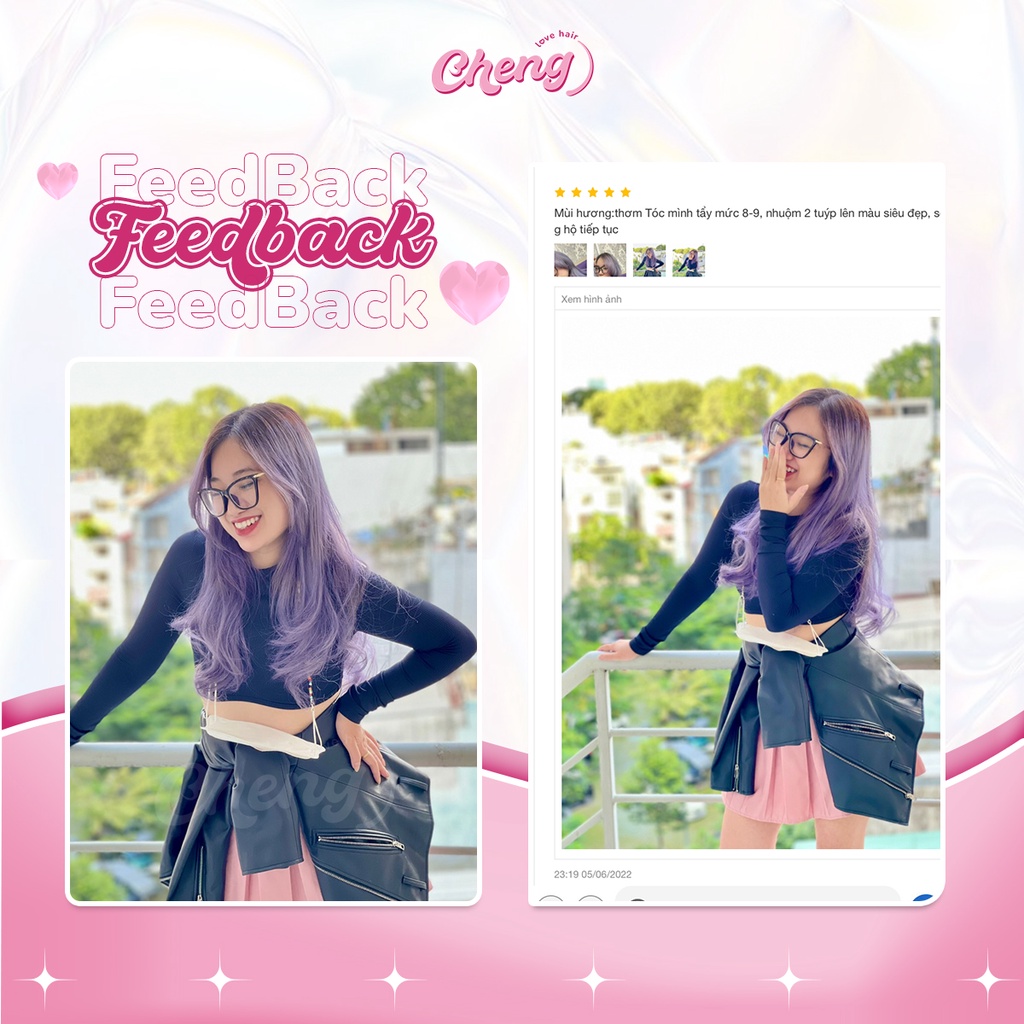 Thuốc Nhuộm Tóc Màu TÍM LAVENDER, LIGHT LAVENDER | Chenglovehair, Chenglovehairs
