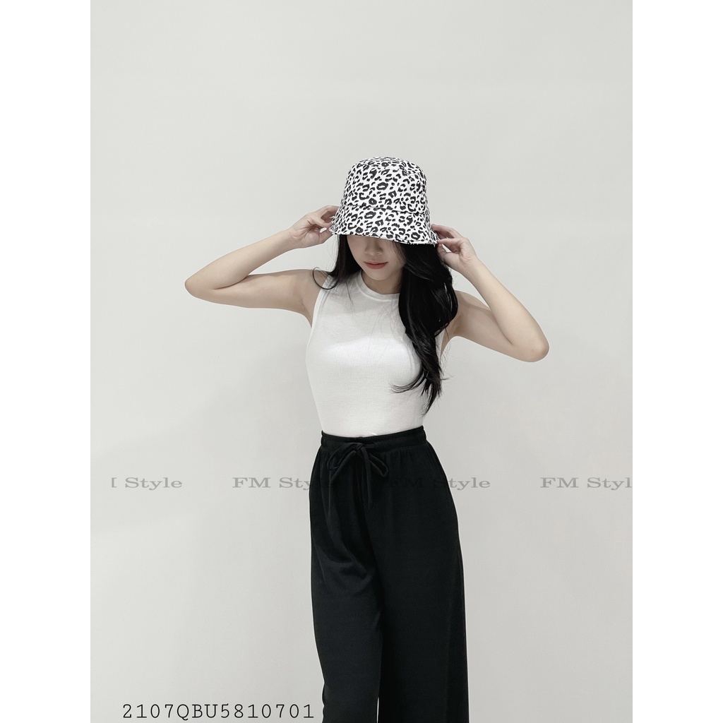 Quần nhung tăm nữ FM Style lưng cao ống suông co giãn thoãi mái, phong cách ulzzang trẻ trung Hàn Quốc 220315500