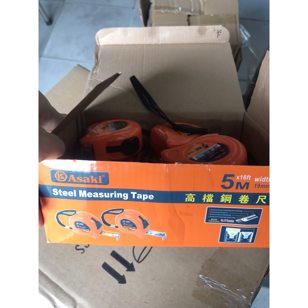 Thước kéo 5mx19mm AK-2666 Asaki- Hàng chính hãng Bh 12 tháng