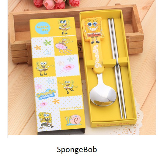 Bộ Muỗng Đũa Hình Hello Kitty Xinh Xắn Tiện Dụng