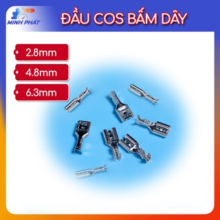 100 50 Đầu cos đầu bấm dây điện 4.8 mm