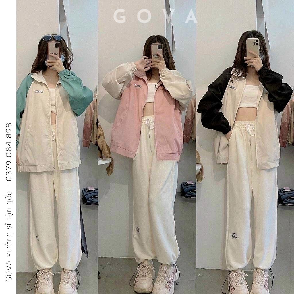 Áo Khoác Bomber Dù RECORDS Nam Nữ Ulzzang Unisex Kiểu Form Rộng 2 Lớp Jacket GOVA