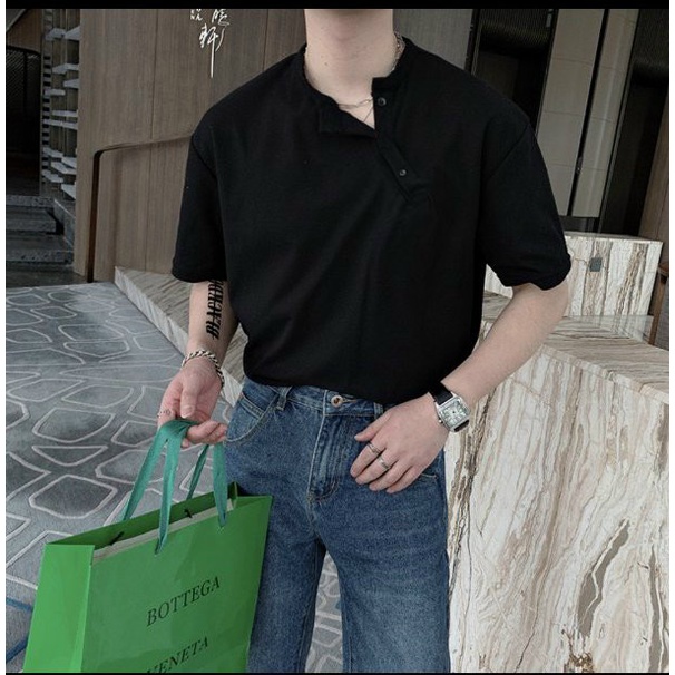 Áo thun Stee Style Cổ xéo NO LIMITED CVC - Giá sỉ Unisex