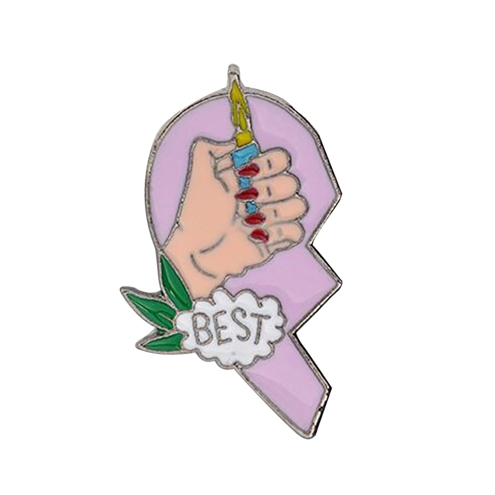 Bộ 2 Ghim Cài Áo Tạo Hình Mảnh Ghép Trái Tim Thời Trang Cho Nữ