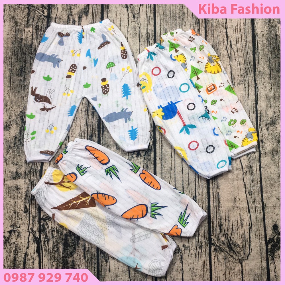 Combo 5 chiếc Quần dài cotton giấy cho bé trai và bé gái