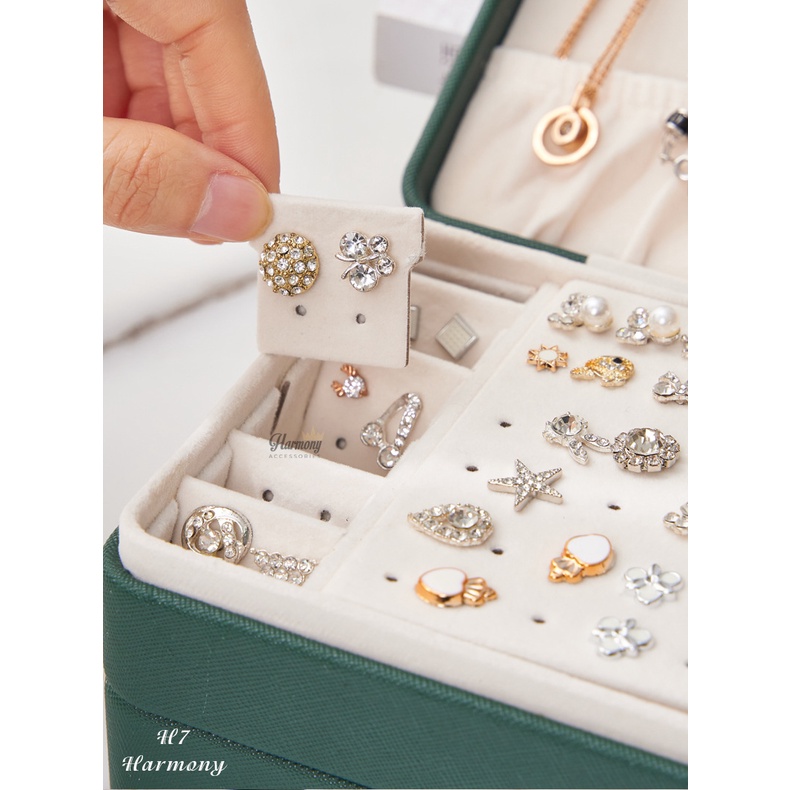 hộp đựng trang sức Da TPU H7, hộp đựng phụ kiện hình chữ nhật Harmony