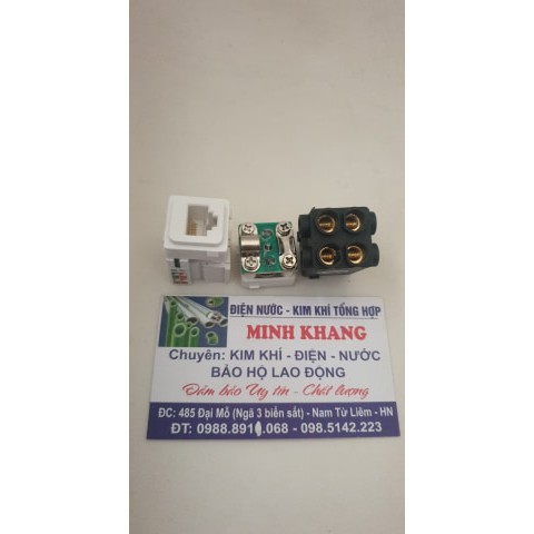 Nhân mạng ( ổ cắm mạng), Hạt 20A  2 cực, hạt tivi, hạt điện thoại S19 Sino ( lắp vào lỗ vuông)