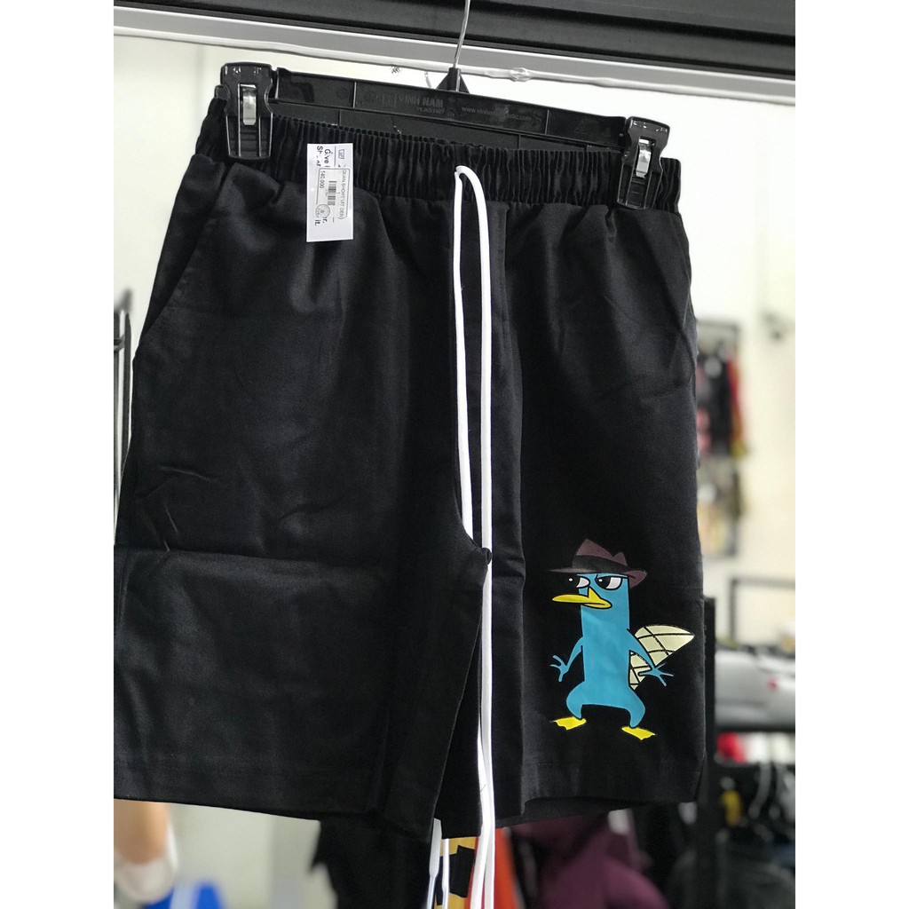 Quần short in hình phong cách unisex - kèm ảnh thật (gin store)