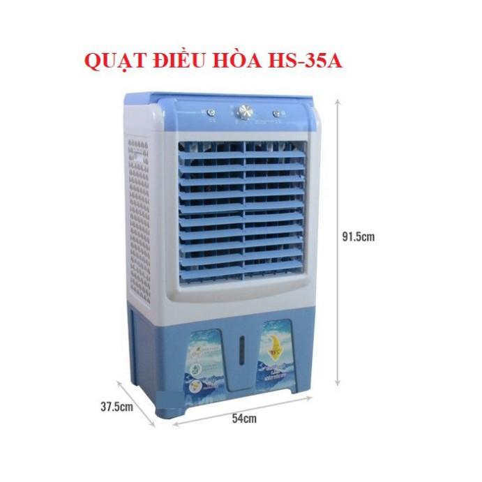 QUẠT ĐIỀU HOÀ HS-35A TẶNG 2 BÌNH ĐÁ KHÔ CÓ BÁNH XE