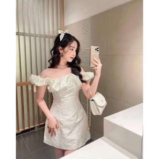 Váy gấm hoa Hồng bèo