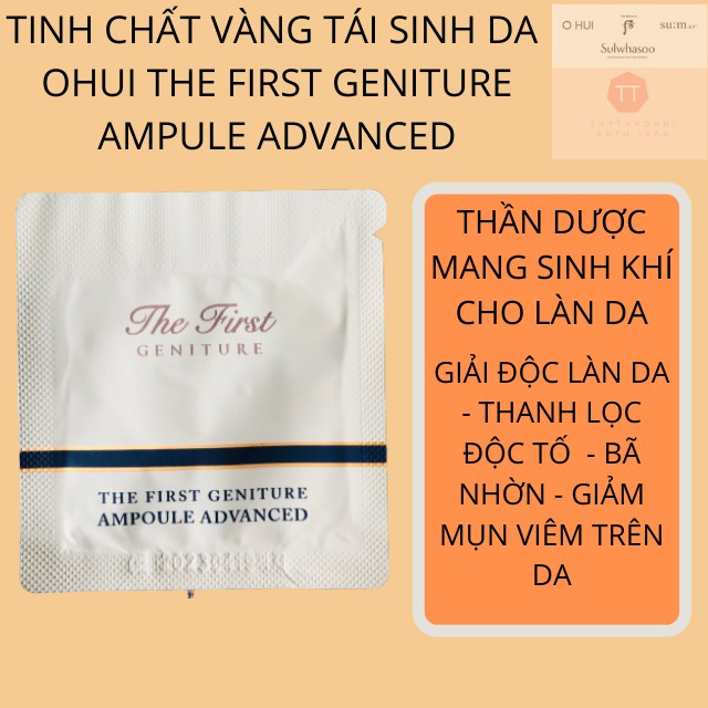 ( 10 )Gói Tinh Chất Vàng Ohui The First Geniture Ampoule 24k Dưỡng Da Khỏe Đẹp Sample Dùng Thử