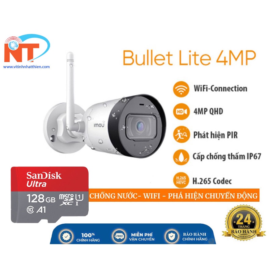 CAMERA IP WIFI NGOÀI TRỜI IMOU IPC-G42P 4MP, TÍCH HỢP MIC GHI ÂM, CHUẨN CHỐNG NƯỚC IP67 | BigBuy360 - bigbuy360.vn