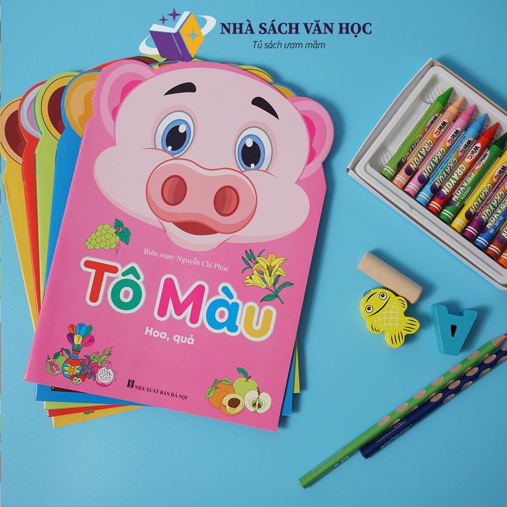 Sách Bé Tô Màu 8 Chủ Đề Bộ 8 Quyển Tô Màu Gấu