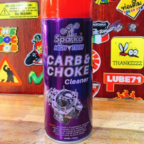 Chai xịt Tẩy rửa bình xăng con , điều chế hòa khí Sparko