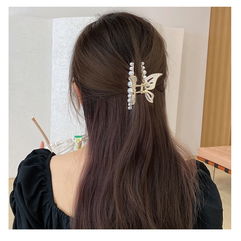 Kẹp Tóc Giả Ngọc Trai