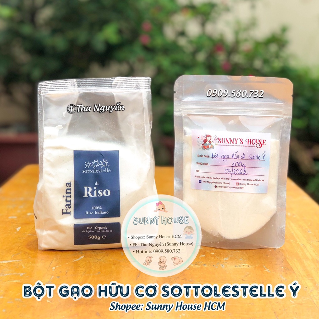 Bột Gạo Hữu Cơ Sottolestelle Ý 500g