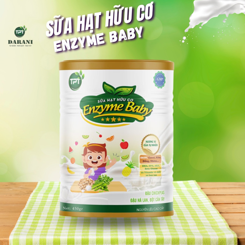 Sữa Hạt Dinh Dưỡng Darani Đậu Chickpeas, Đậu Hà Lan, Bột Cần Tây Hộp 450g Giúp Bé Ăn Ngon Miệng Và Hỗ Trợ Hệ Tiêu Hóa