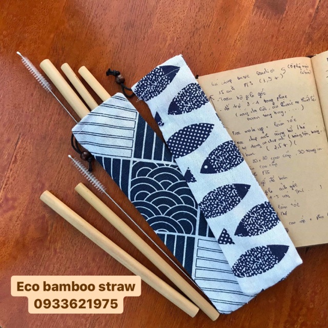 Set ống hút tre