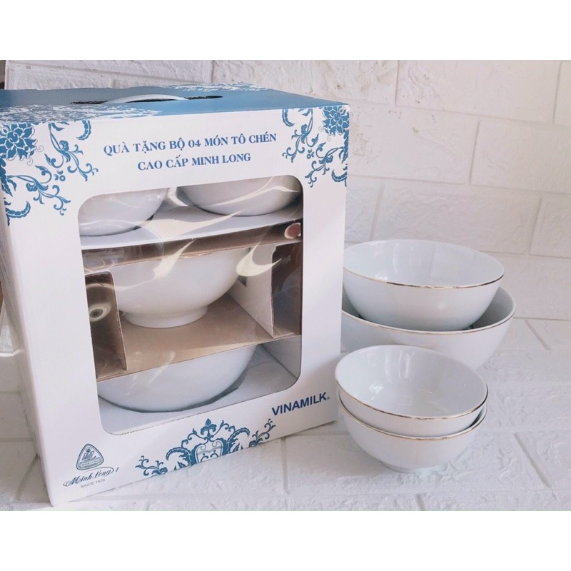 👍🧸 BỘ 6 MÓN TÔ CHÉN DĨA CAO CẤP MINH LONG 👍👍