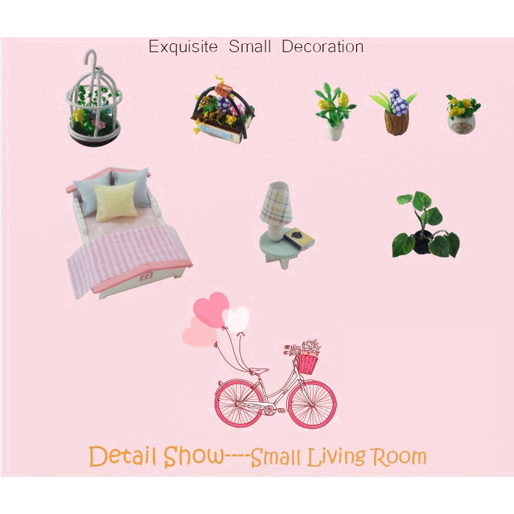 Cutebee Diy Dollhouse Miniatur Rumah Rumahan Furnitur, Kerajinan Tangan Rumah Boneka Hobi KoleksiM33