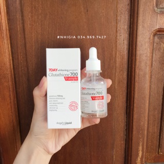 Serum trắng da 7days Whitening Program Glutathione 700 V-ample của hãng Angel Liquid