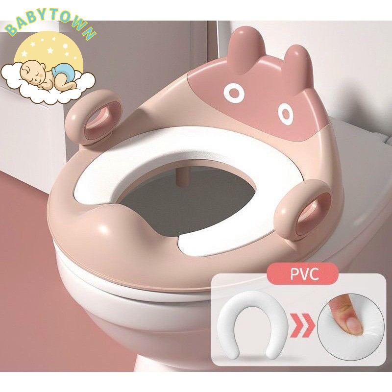 🌟Chính Hãng🌟Bệ lót/ thu nhỏ bồn cầu tập cho bé vệ sinh, có tựa lưng, tay vịn Sasa