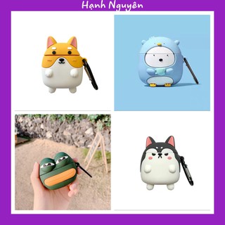 Case Silicon Mèo tròn Ếch xanh cho airpod 1/2/3 i11 i12...vỏ bọc tai nghe ko dây cho airpod