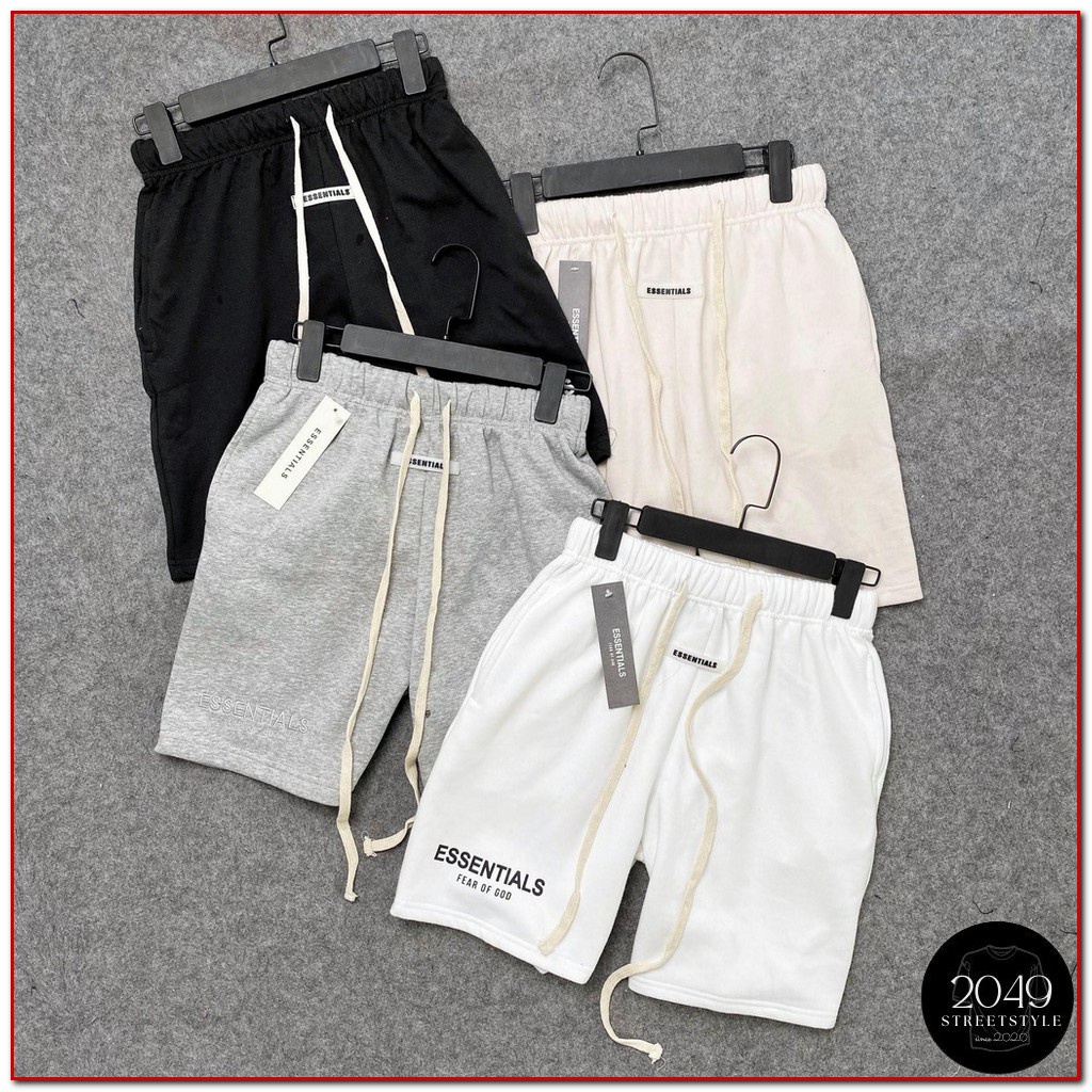 Quần short nỉ cotton Essentials , quần nam nữ unisex , 2049 Streetstyle ST21