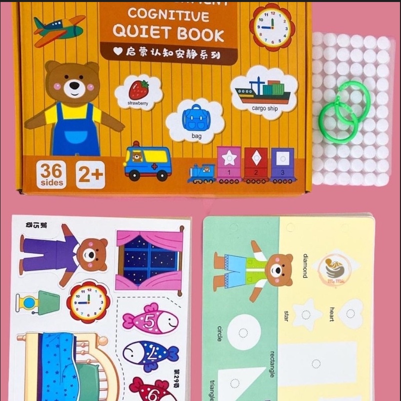 Đồ chơi bộ bóc dán thông minh 17 chủ đề cho bé - bộ học tập bóc dán montessori dùng nhiều lần giúp bé phát triển trí tuệ