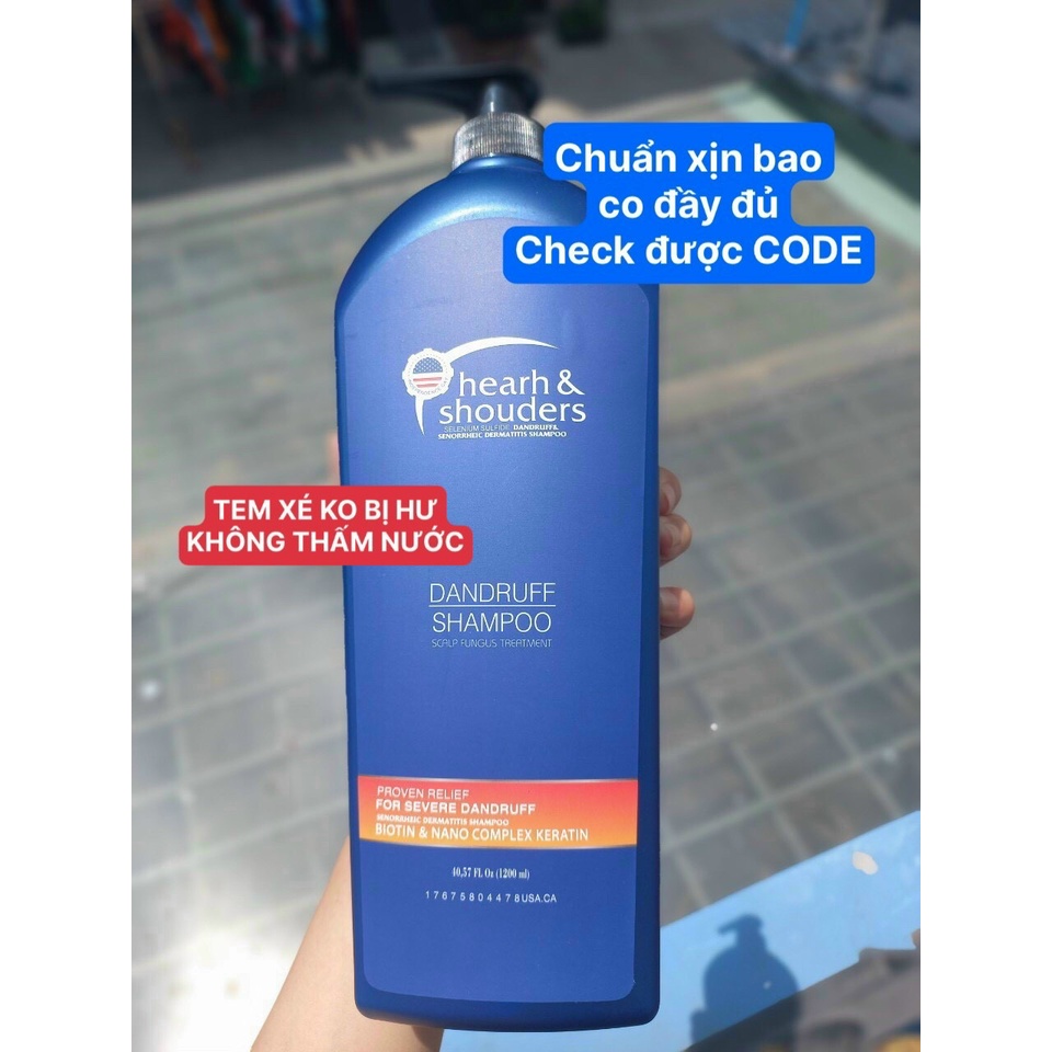 Dầu gội Head & Shoulders Mỹ đặc tri gàu và nấm da đầu, chai 1200ml