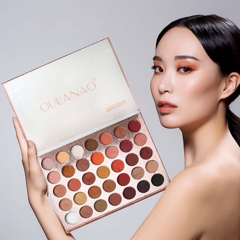 Bảng phấn mắt 35 màu lì và ánh ngọc trai tông đất để trang điểm | BigBuy360 - bigbuy360.vn