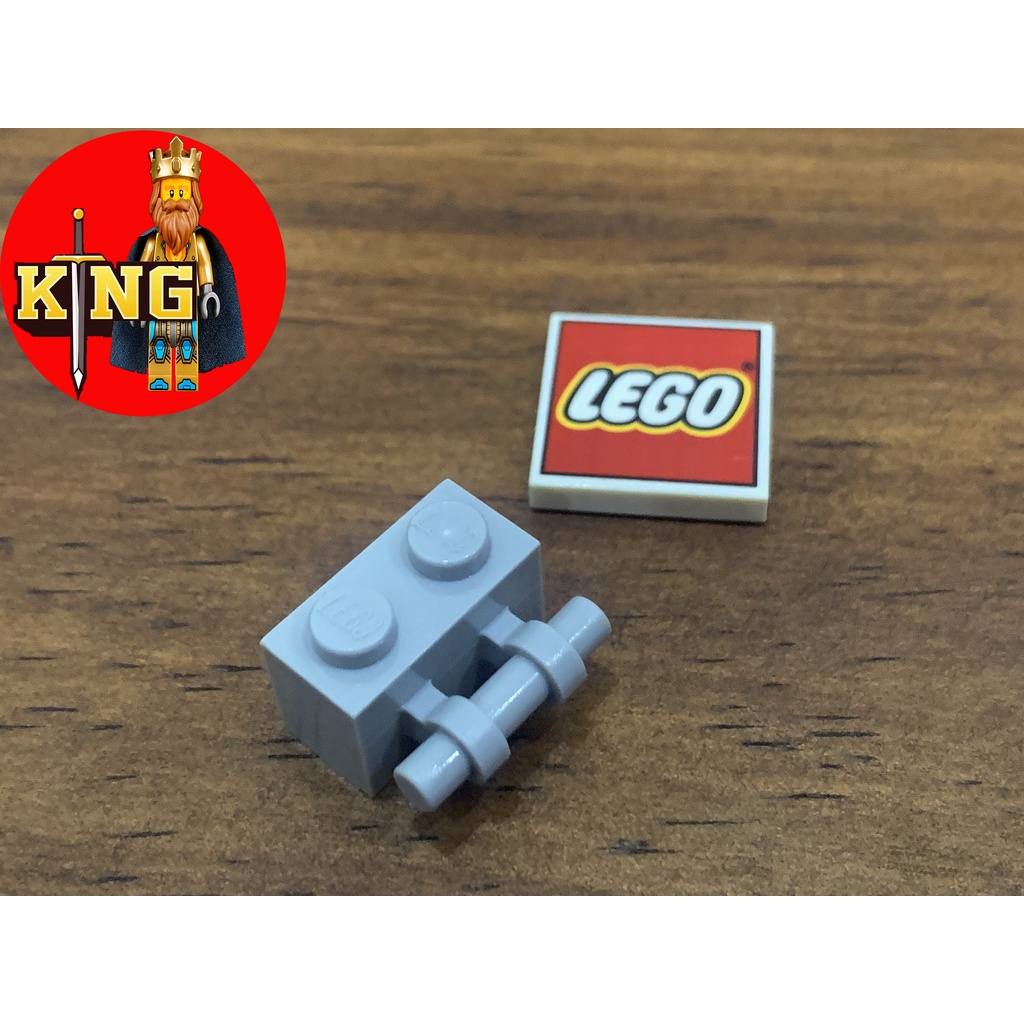 LEGO Light Bluish Gray Brick, Modified 1 x 2 with Bar Handle on Side