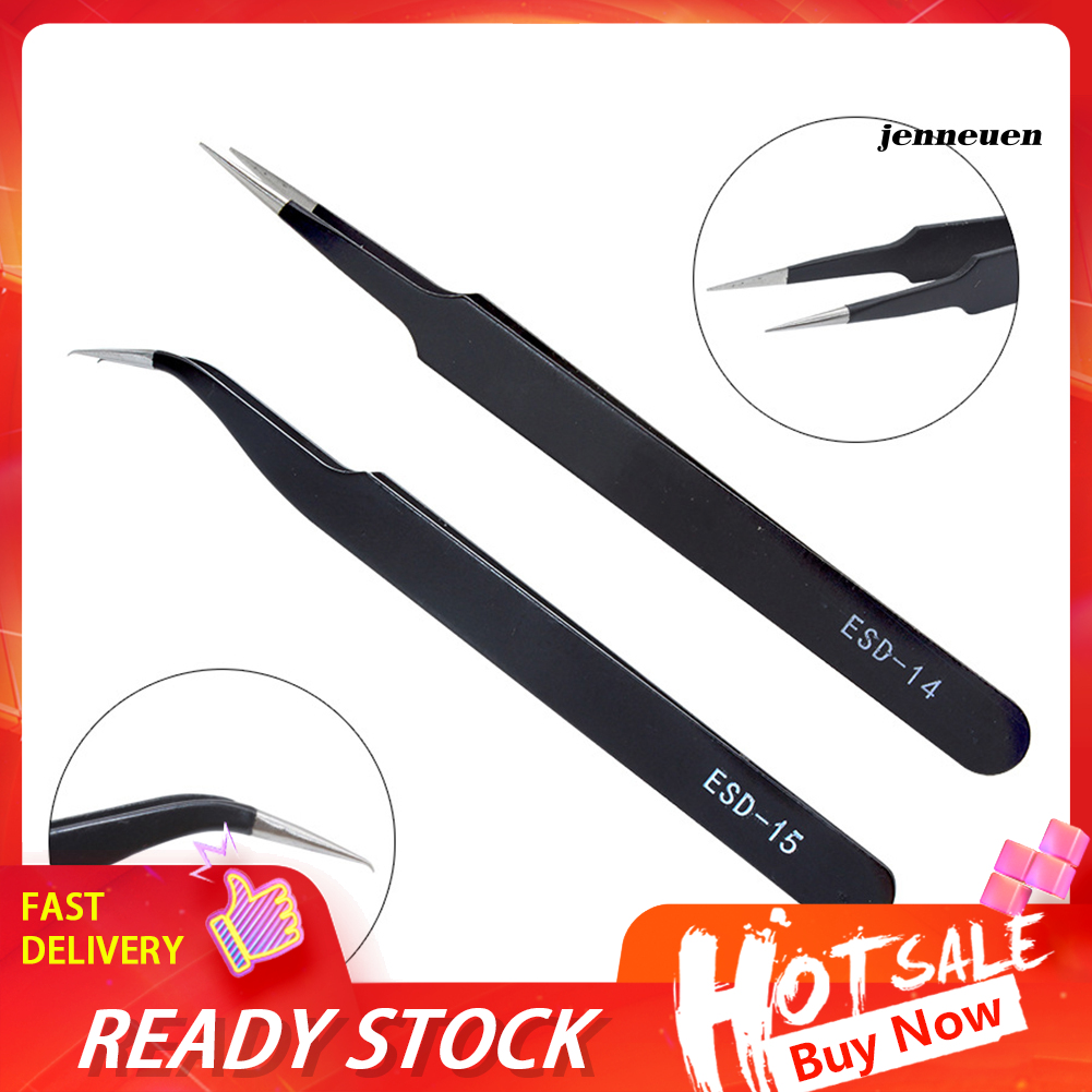 [Hàng mới về] Bộ 2 cây nhíp gắp lông mi bằng thép không gỉ tiện dụng