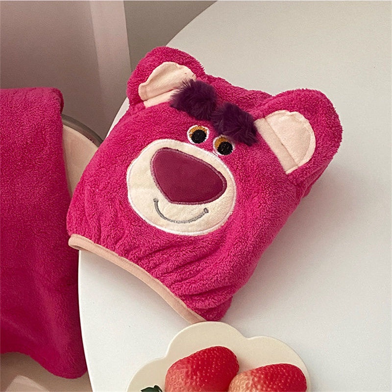 Khăn Tắm Dạng Váy Quấn Thấm Hút Nước Nhanh Khô Không Trơn Họa Tiết Gấu Dễ Thương Cho Nữ