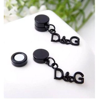 Bông tai nam châm đen nhiều họa tiết