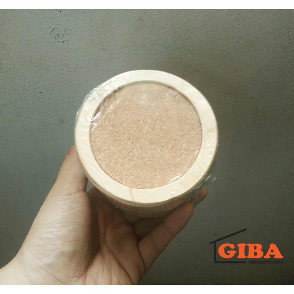 Miếng lót ly gỗ GIBA - 1 cái - Wooden Coasters | BigBuy360 - bigbuy360.vn