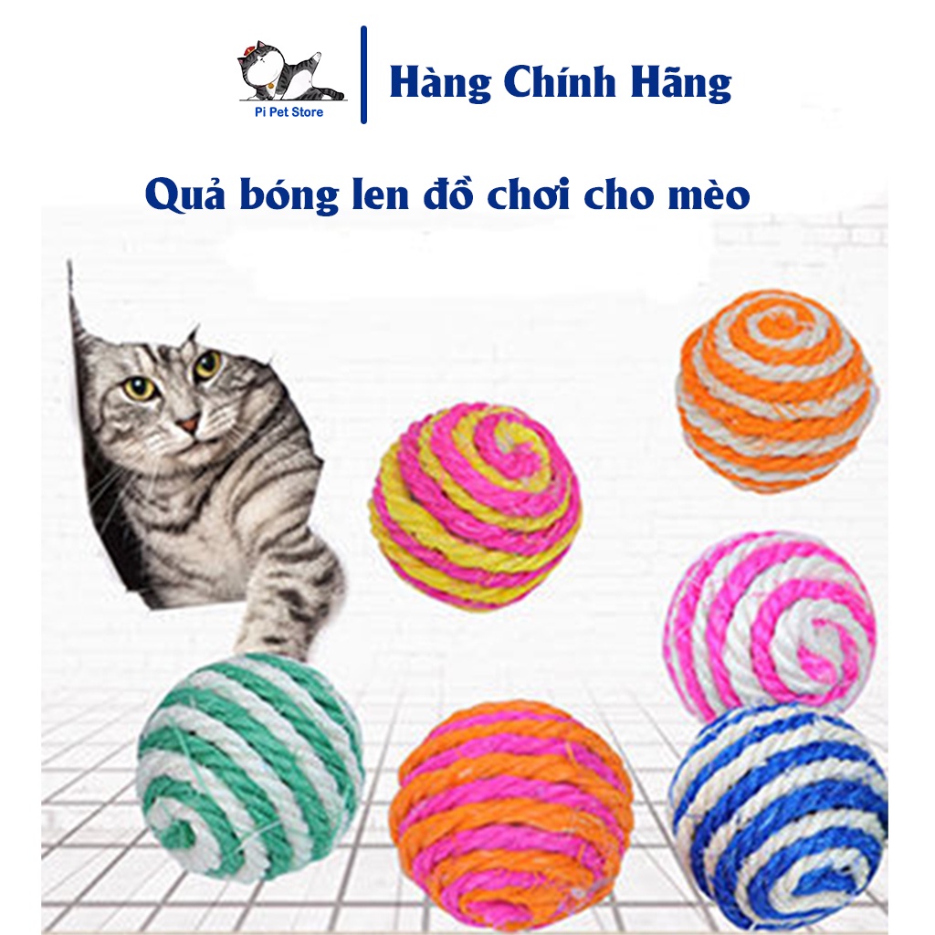 Quả bóng cói đồ chơi cho mèo - Bóng đồ chơi cho mèo