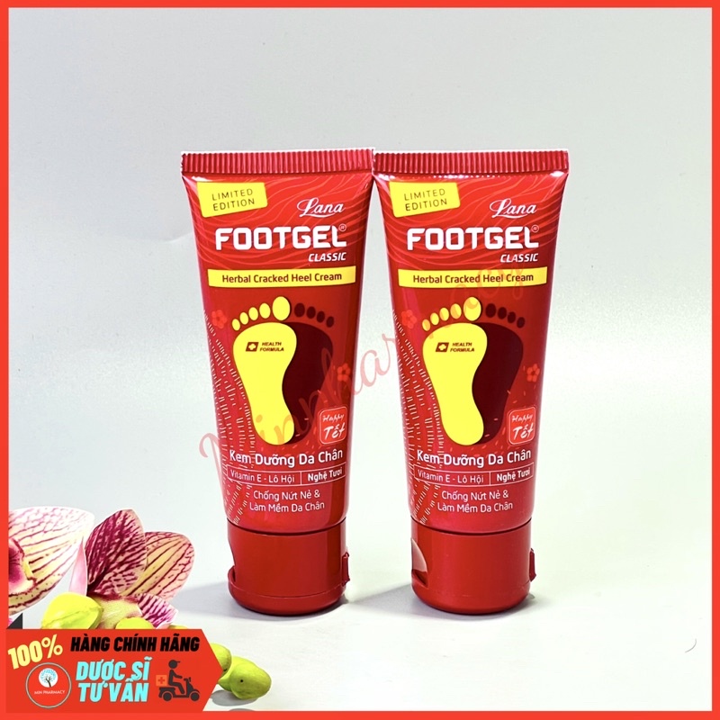 Kem Dưỡng Da Chân FOOTGEL Classic Lanna Giảm nứt nẻ gót chân 50g - Minpharmacy