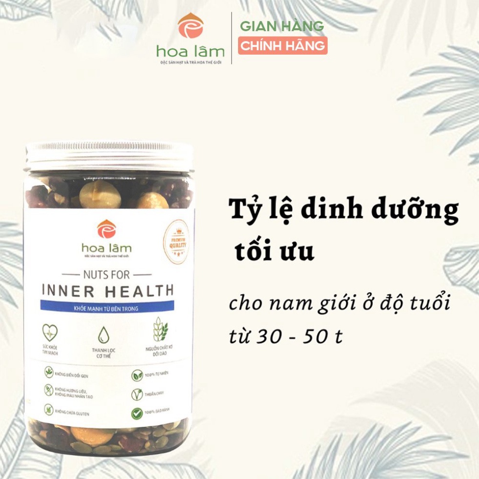 [Mã INCU50 giảm 50K đơn 250K] Hạt dinh dưỡng Hoa Lâm Nuts for Inner Health giúp thanh lọc cơ thể cho nam 35-50 tuổi 500g